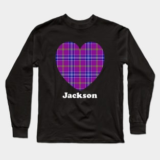 The JACKSON Family Tartan 'Love Heart' Design Long Sleeve T-Shirt